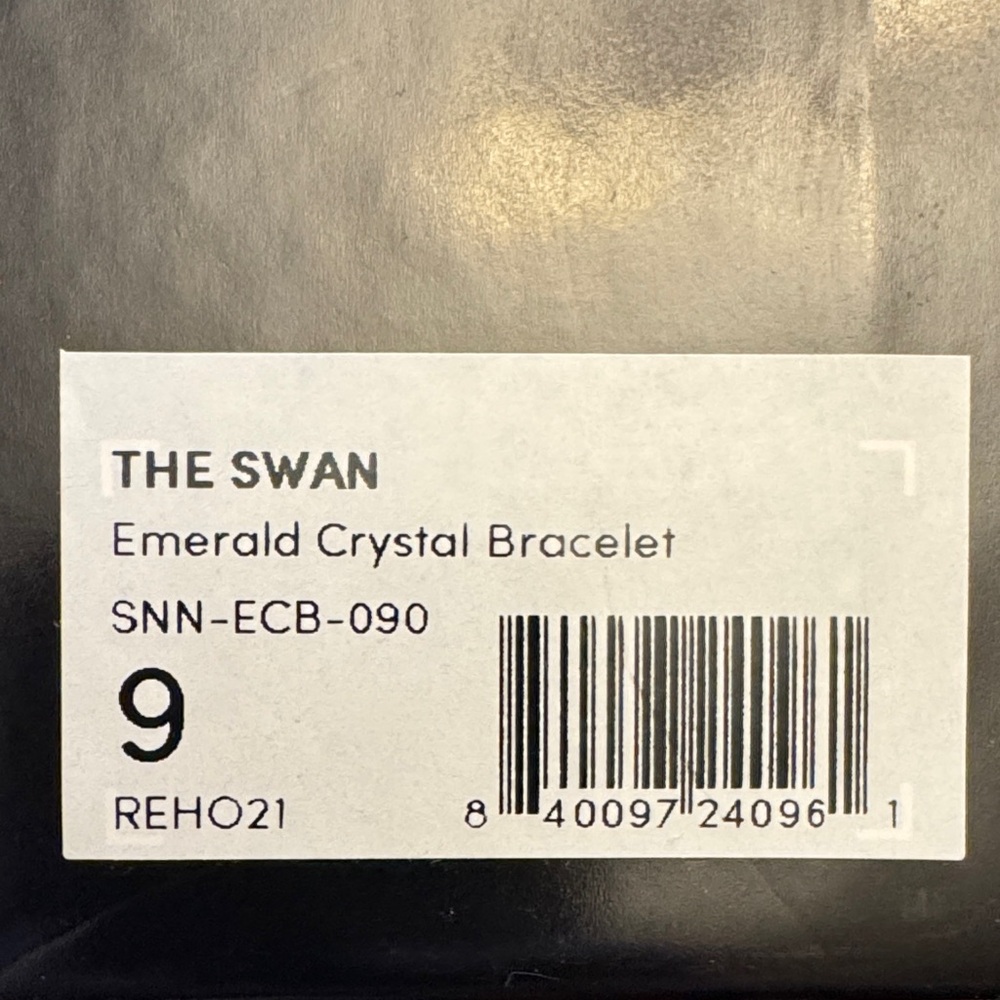 Birdies The Swan Velvet Crystal Strap Emerald 9 - Picture 5 of 5